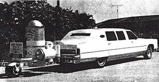 Harry LaFontaine's Woodgas-Converted Lincoln Continental Stretch Limo